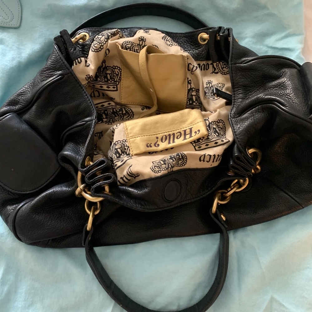 Juicy couture black leather bag